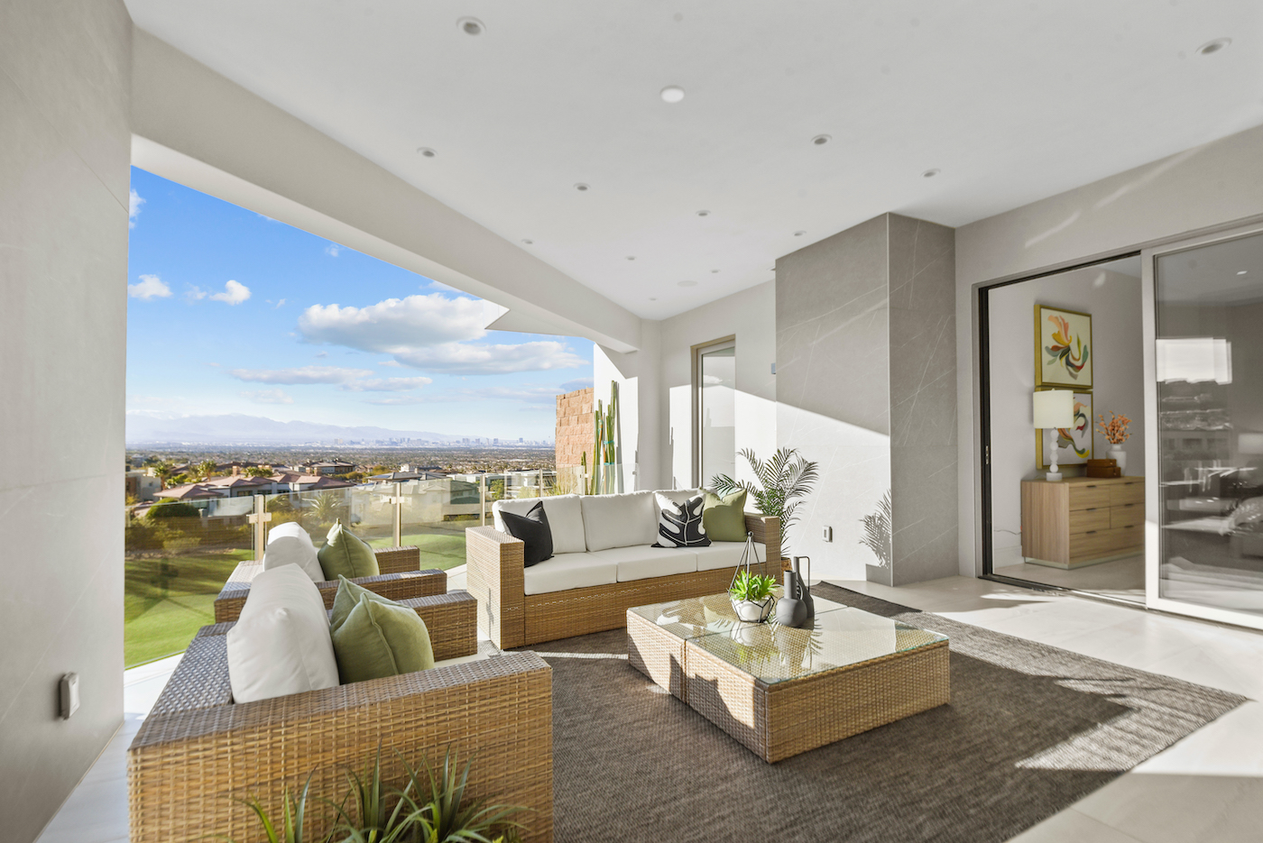 Henderson luxury staging enhances a serene, sophisticated outdoor retreat. | Utopia Luxury Home Staging & Design