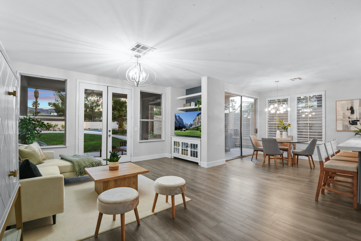 Case Studies 15 | Luxury Home Staging & Design in Las Vegas Elegant Las Vegas home staging showcases a modern, sunlit living space. | Utopia Luxury Home Staging & Design