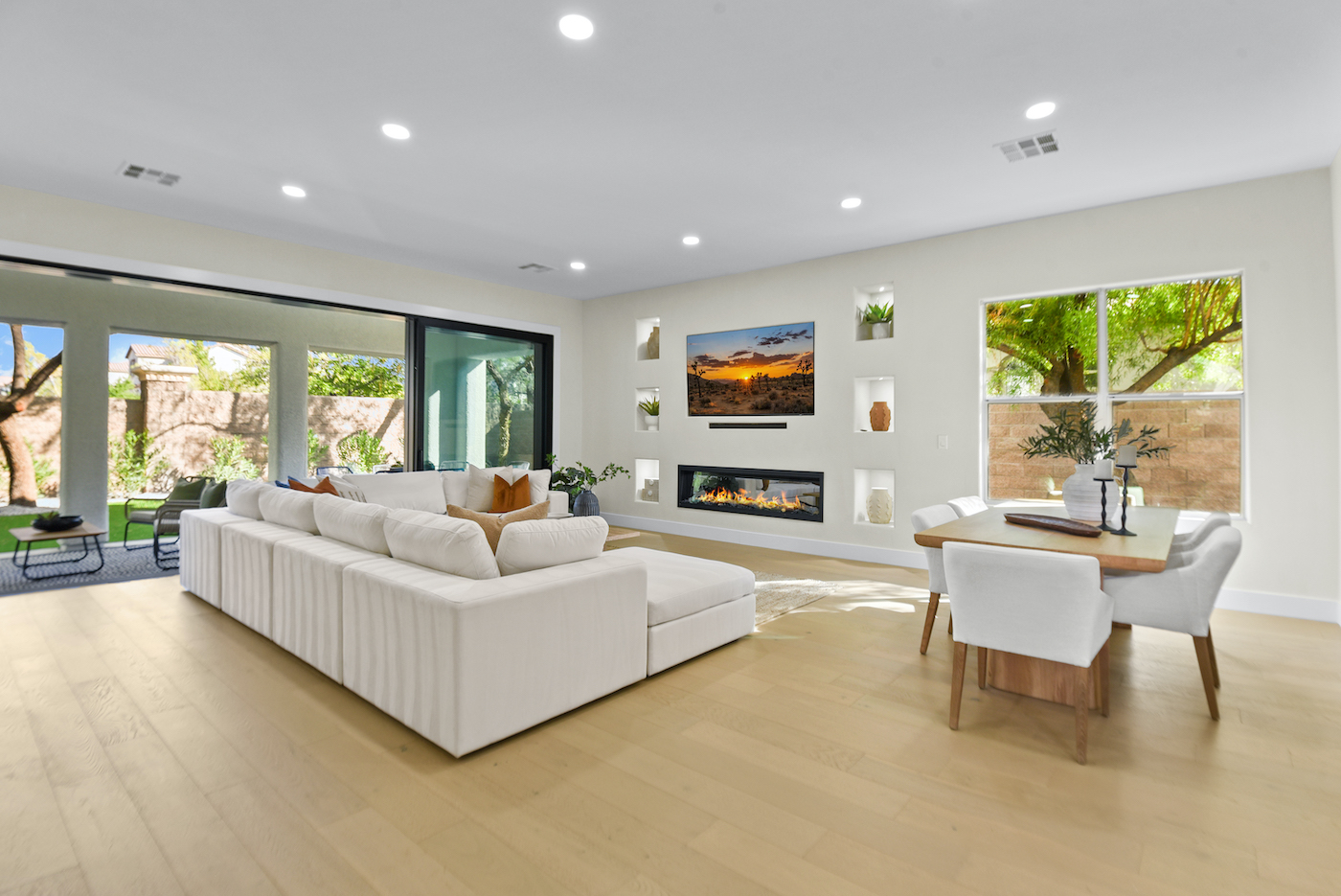 Staged Las Vegas living room demonstrating presentation that reduces days on market