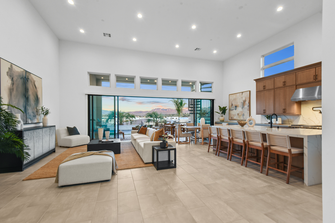 Las Vegas home staging at twilight showing presentation that maximizes sale price