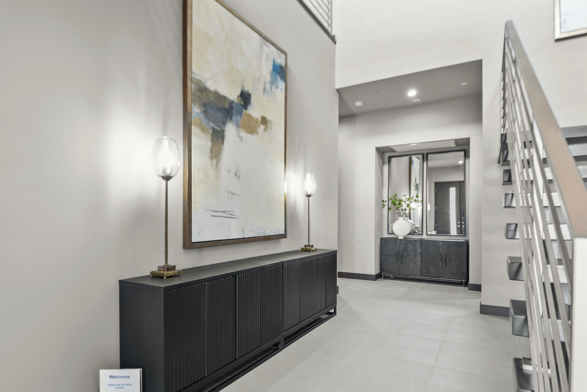 What to Expect When Working with a Home Stager 2 | Luxury Home Staging & Design in Las Vegas Home staging consultation walkthrough showing styled entry foyer