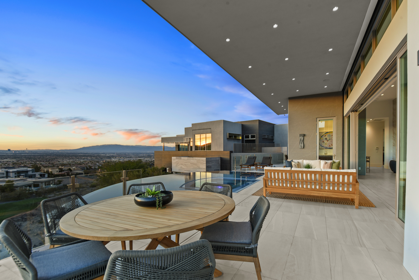 What to Expect When Working with a Home Stager 6 | Luxury Home Staging & Design in Las Vegas Twilight lifestyle staging photography showing the emotional payoff of professional staging