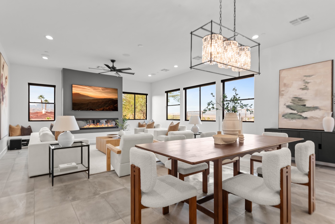 Staged open concept Las Vegas home showing results of proper staging timeline planning
