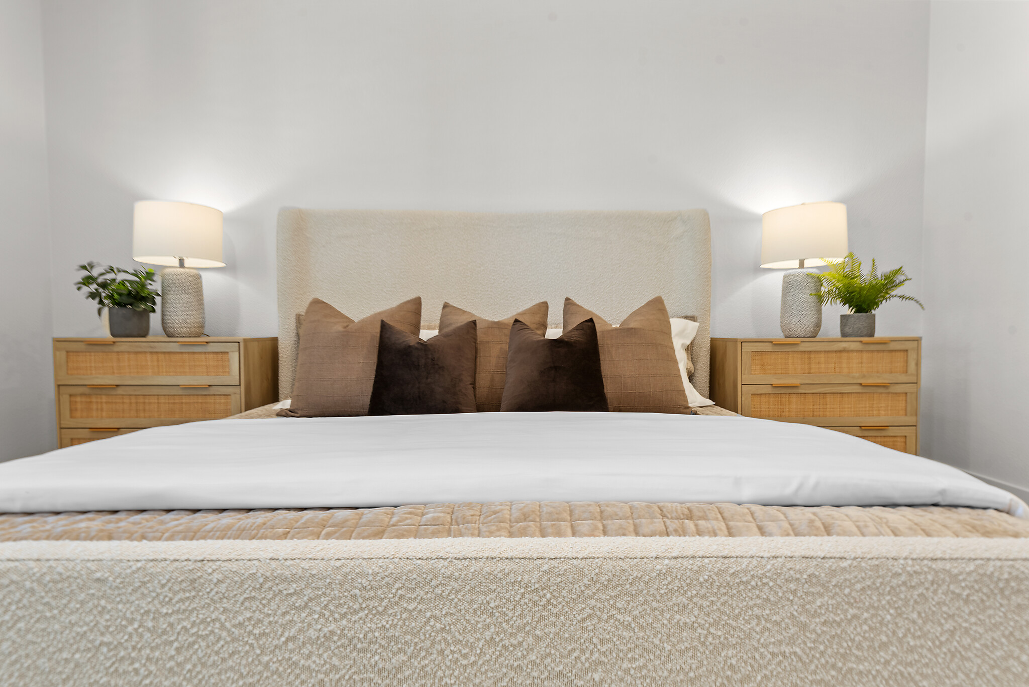 Why Comparing Home Staging Quotes in Las Vegas Isn't as Simple as It Looks 1 | Luxury Home Staging & Design in Las Vegas Professionally staged Las Vegas bedroom showing curated inventory quality — what a home staging quote includes